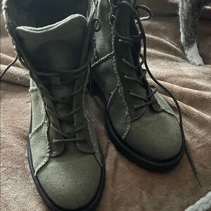 Source Unknown Olive Combat Boots